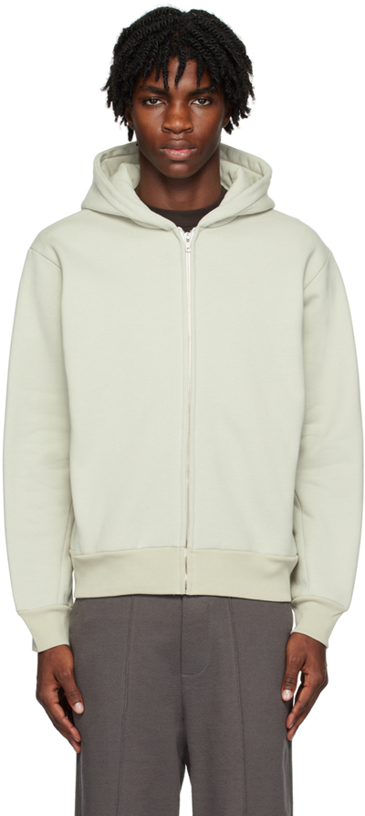 Lady White Co. Off-white Zip Hoodie In Swiss Natural