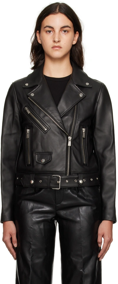 Anine Bing Benjamin Moto Jacket In Black