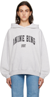 Anine Bing Harvey Logo Hoodie In Grey