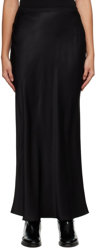 Anine Bing Bar Silk Maxi Skirt In Black