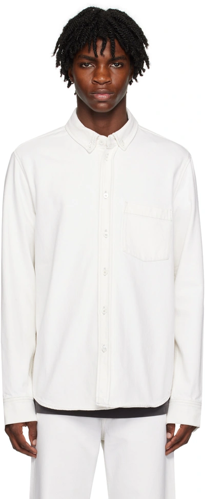 Wood Wood Denim Ansell Shirt In White