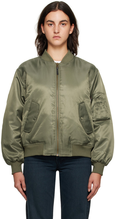 Anine Bing Leon Bomber Jacket In Army Green