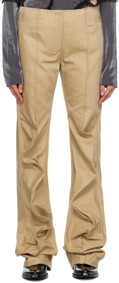 Kiko Kostadinov Beige Lindahl Trousers In Oak