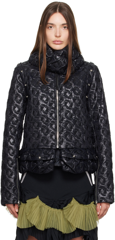 Kiko Kostadinov Black Mobius Jacket In Onyx Black