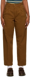 CARHARTT BROWN CARA TROUSERS