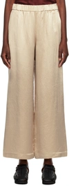 Max Mara Acanto Satin Wide Pants In 066 Albino