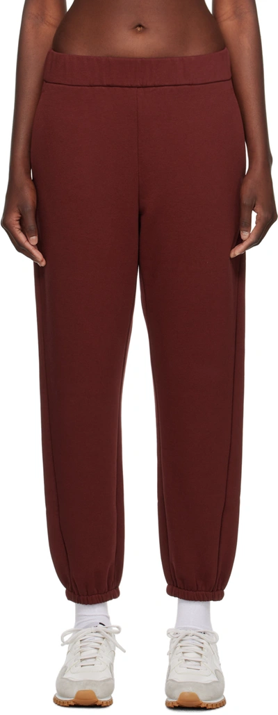 Max Mara Burgundy Sasia Lounge Trousers In 003 Brick Red