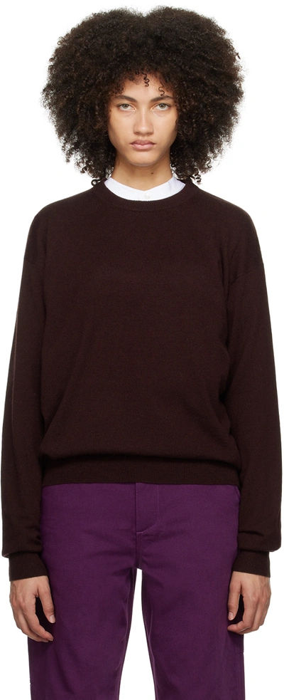 6397 Burgundy Slouchy Sweater In Chocolate
