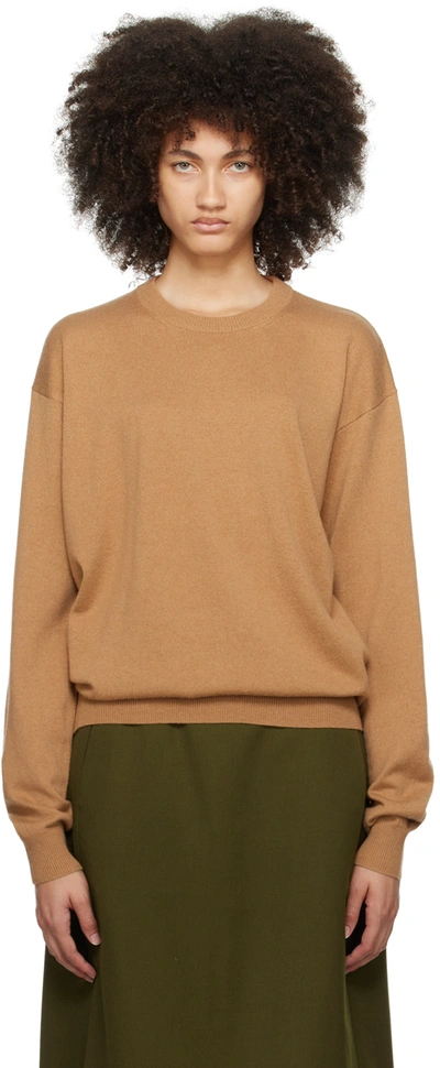 6397 Tan Slouchy Sweater In Camel