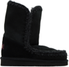 Mou Black 24 Boots In Bkbk Black