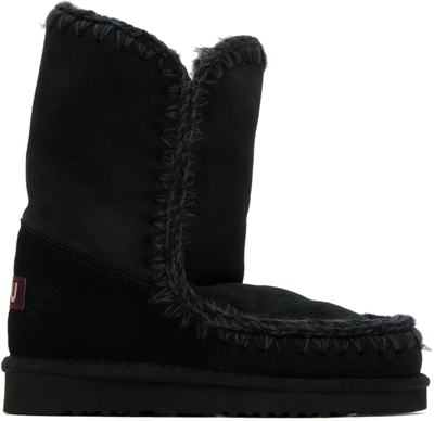 Mou Black 24 Boots In Bkbk Black