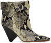 Isabel Marant Lulya Pointed Short Boots In 23sd Sand