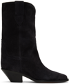 ISABEL MARANT BLACK DAHOPE COWBOY BOOTS