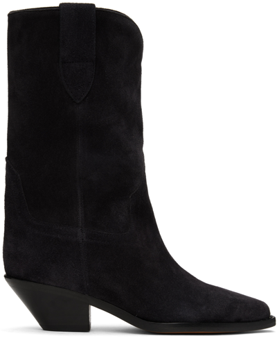 Isabel Marant Dahope 绒面皮中跟中筒靴 In Black