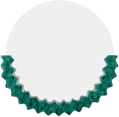 Charlotte Kidger Green Small Raw Edge Mirror