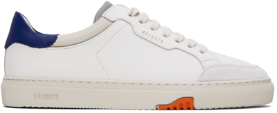 Axel Arigato Clean 90 Leather Sneakers In White / Blue