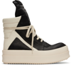 Rick Owens High-top Silhouette Sneaker With Contrast Sole In 911 Black/milk/milk