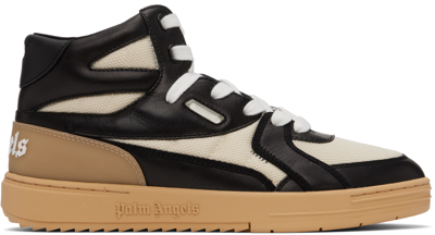 Palm Angels Off-white & Black University New York High Top Sneakers In York White Black
