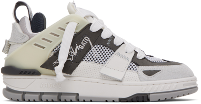 Axel Arigato Gray Patchwork Sneakers In White