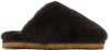 MOU BROWN SHEARLING SLIPPERS