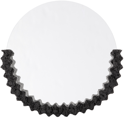 Charlotte Kidger Black Large Raw Edge Mirror In Deep Black