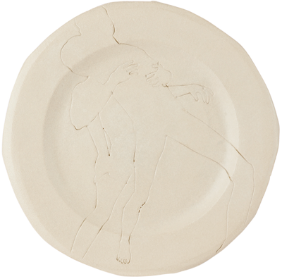 Yellow Nose Studio Ssense Exclusive White You Hold Me I Hold You Dinner Plate