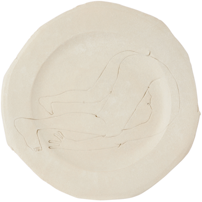Yellow Nose Studio Ssense Exclusive White Bent Over Dinner Plate