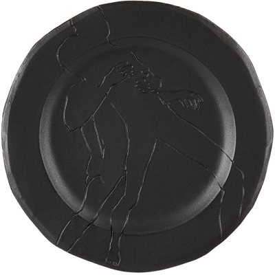 Yellow Nose Studio Ssense Exclusive Black You Hold Me I Hold You Dinner Plate