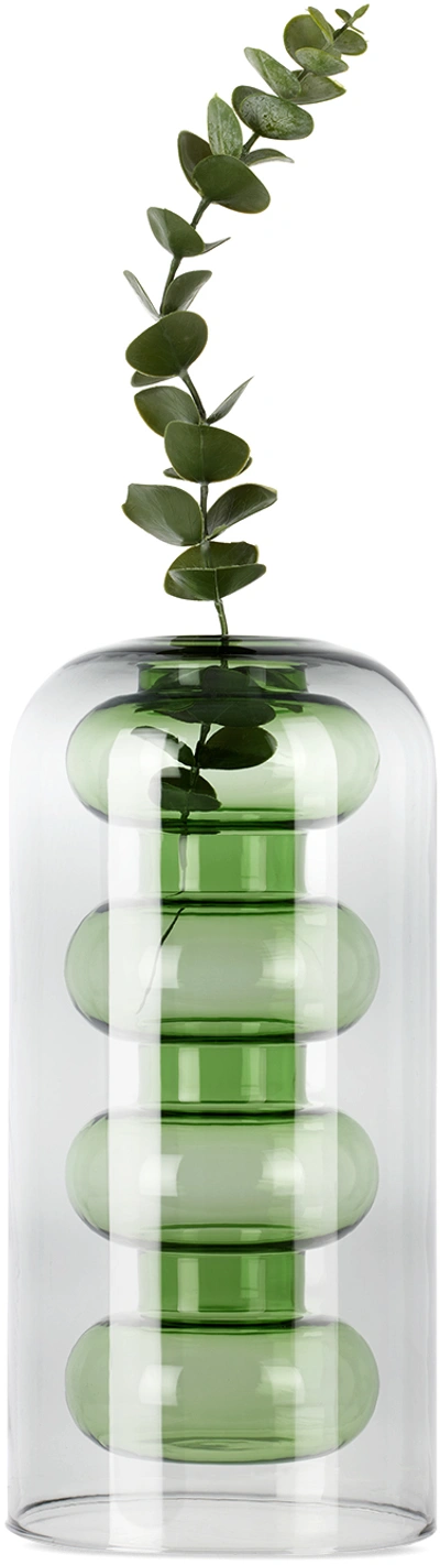 Tom Dixon Green Tall Bump Vase