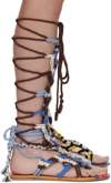 DIANA STRÄNG MULTICOLOR LOW MACRAME SANDALS