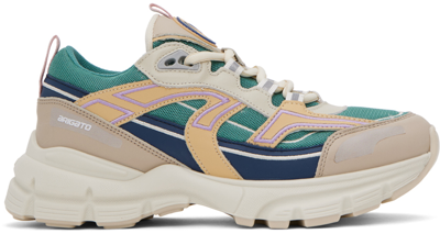 Axel Arigato Logo Logo Splicing Design Low-top Casual Shoes In Peach/jade