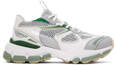 Axel Arigato White & Green Marathon Neo Sneakers In White/green