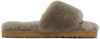 MOU TAUPE OPEN-TOE SLIPPERS