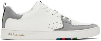 Ps By Paul Smith White & Gray Cosmo Sneakers In 01 Whites