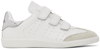 Isabel Marant Beth Suede-trimmed Leather Sneakers In 08si Silver