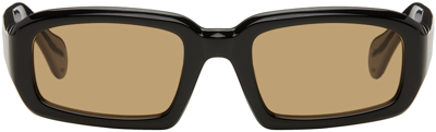 Port Tanger Black Mektoub Sunglasses In Black/amber