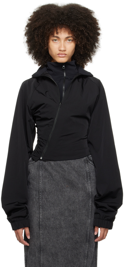 Jade Cropper Layered Asymmetric Jacket In Black