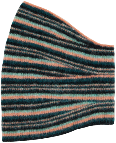 Kiko Kostadinov Blue Striped Neck Warmer In Multicolour