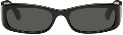 Port Tanger Leila Rectangular-frame Acetate Sunglasses In Black/black