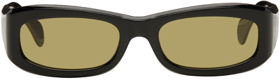 Port Tanger Black Saudade Sunglasses In Black/olive