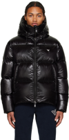 EMPORIO ARMANI BLACK QUILTED DOWN JACKET