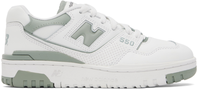 New Balance 550 Basketball Sneaker In White Green