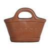 Marni Small Tropicalia Top Handle Bag In Maroon