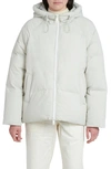 The Recycled Planet Company Elango Water Resistant Hooded Down Puffer Jacket In Ice