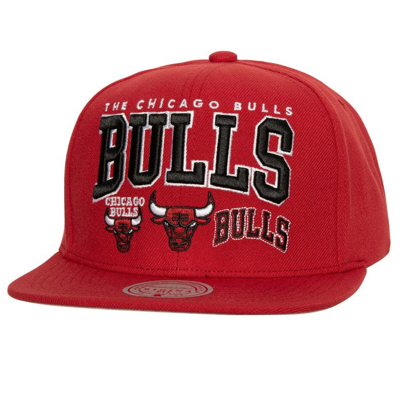 Mitchell & Ness Men's  Red Chicago Bulls Champ Stack Snapback Hat