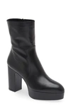 Stuart Weitzman Lala Suede Platform Booties In Brown