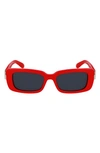 Ferragamo Gancini Evolution 52mm Rectangular Sunglasses In Red