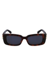 Ferragamo Gancini Evolution 52mm Rectangular Sunglasses In Tortoise