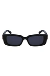 Ferragamo Gancini Evolution 52mm Rectangular Sunglasses In Black