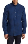 Nordstrom Marcus Trim Fit Check Flannel Button-down Shirt In Blue Caspia- Navy Marcus Plaid